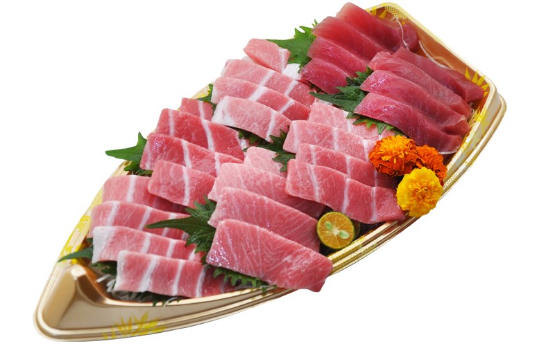 黑鮪魚大脂船型刺身盛合