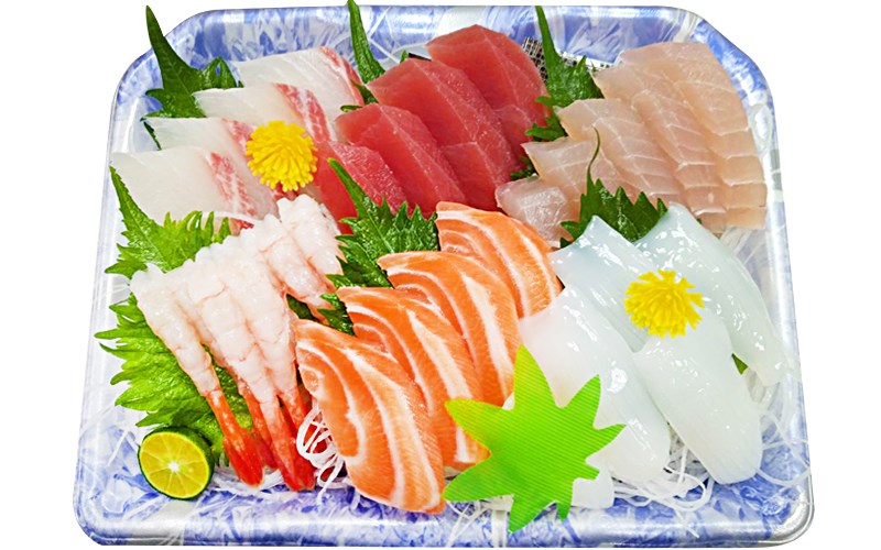 刺身6點B-海鱺魚+鮪魚+旗魚+甜蝦+鮭魚+花枝