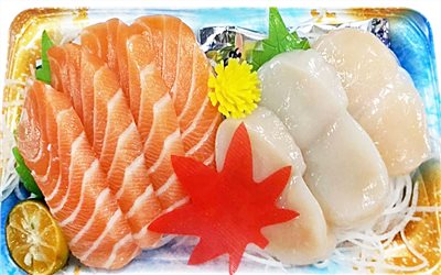 刺身2點D-鮭魚+干貝