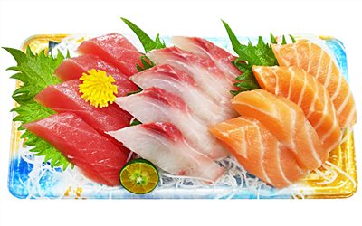 刺身3點A-鮪海+鱺魚+鮭魚
