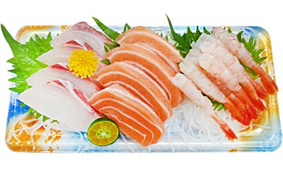 刺身3點D-鮭魚+甜蝦+海鱺魚