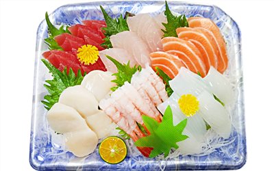 刺身6點A-鮪魚+旗魚+鮭魚+干貝+甜蝦+花枝