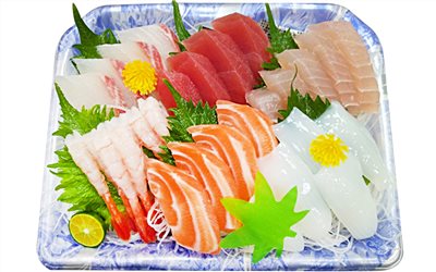 刺身6點B-海鱺魚+鮪魚+旗魚+甜蝦+鮭魚+花枝
